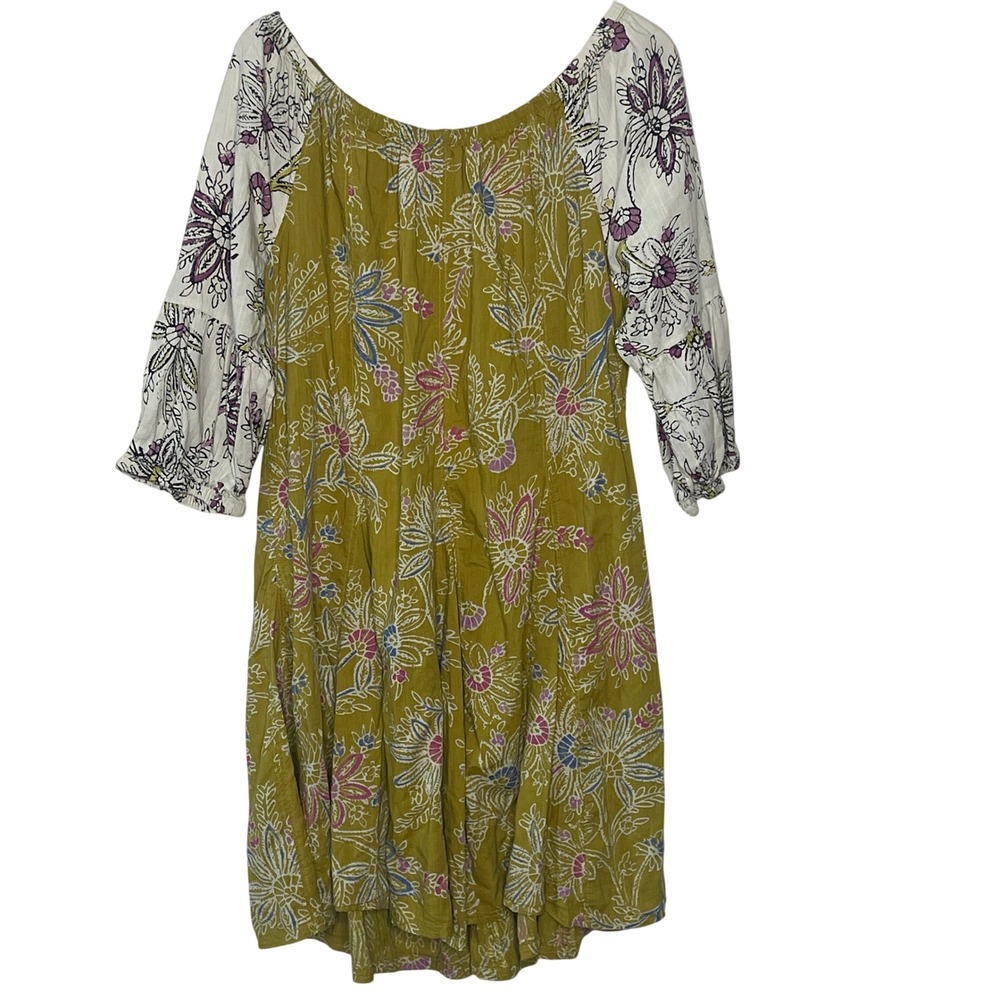 Daily Practice Anthopologie Mixed Floral Boho Midi Dress